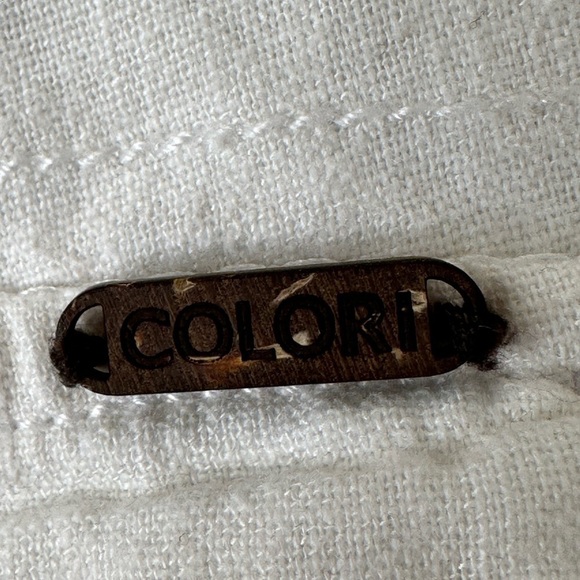 Colori White Linen Blend Cargo Pants Size 5 - Picture 3 of 8